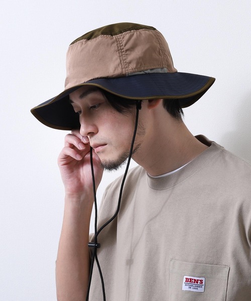 ZIP FIVE（ジップファイブ）の「【loot box】 アウトドア ハンティングハット （ハット・レディース・スカイブルー/ブラック/ダークグリーン/ベージュ/パープル/ネイビー/グレー/レッド/オフホワイト/カーキ/オレンジ/ブルー/ミント/ラベンダー/キャメル/ロイヤルブルー/ブラック系/ライトグレー系/グレー系/ベージュ系/グリーン系/ブルー系・FREE）」の8枚目の写真