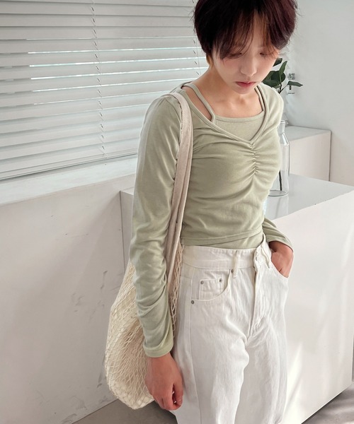 by muni:r（バイ ムニール）の「ポイントネットバック（ショルダーバッグ・レディース・ブラック/アイボリー・ONE SIZE）」の15枚目の写真