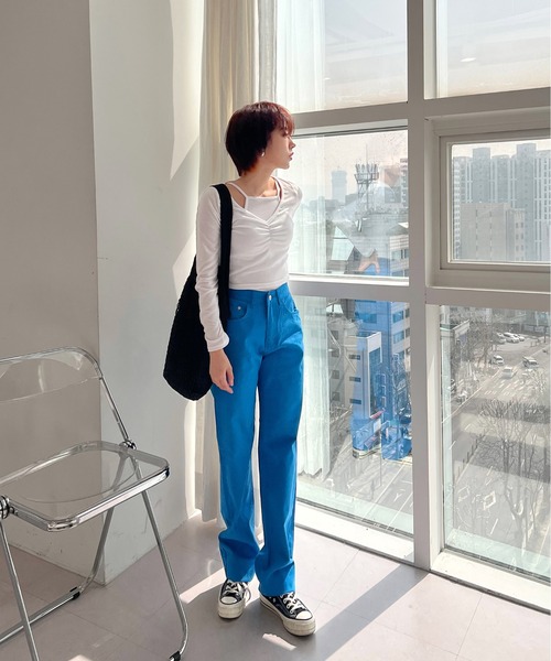 by muni:r（バイ ムニール）の「ポイントネットバック（ショルダーバッグ・レディース・ブラック/アイボリー・ONE SIZE）」の8枚目の写真