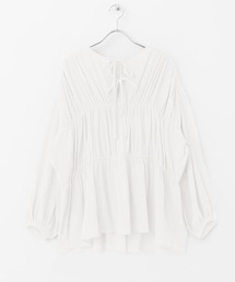 URBAN RESEARCH DOORS | シャーリングフロントリボンブラウス(シャツ/ブラウス)