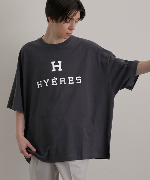 JUNRED(ジュンレッド)の「ビッグフォントプリントルーズTEE(Tシャツ/カットソー・メンズ・ホワイト/チャコールグレー/グリーン・S/M/L)」の5枚目の写真