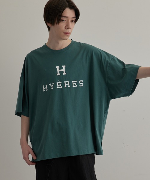 JUNRED(ジュンレッド)の「ビッグフォントプリントルーズTEE(Tシャツ/カットソー・メンズ・ホワイト/チャコールグレー/グリーン・S/M/L)」の9枚目の写真