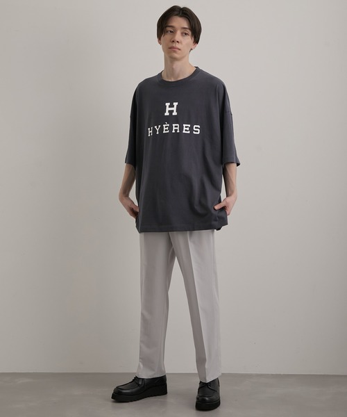 JUNRED(ジュンレッド)の「ビッグフォントプリントルーズTEE(Tシャツ/カットソー・メンズ・ホワイト/チャコールグレー/グリーン・S/M/L)」の10枚目の写真