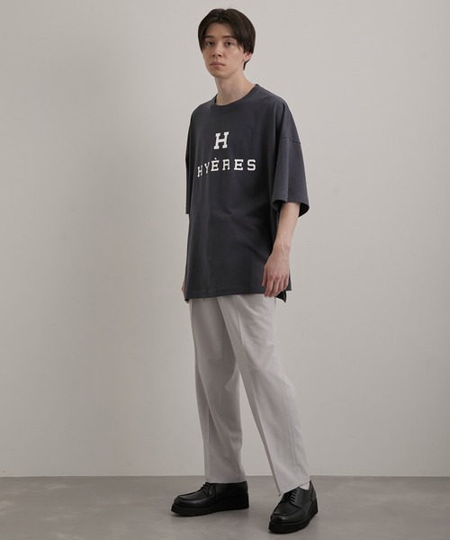 JUNRED(ジュンレッド)の「ビッグフォントプリントルーズTEE(Tシャツ/カットソー・メンズ・ホワイト/チャコールグレー/グリーン・S/M/L)」の11枚目の写真