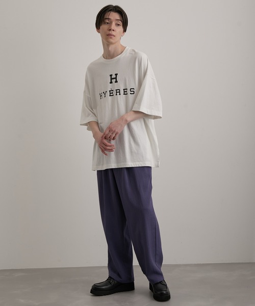 JUNRED(ジュンレッド)の「ビッグフォントプリントルーズTEE(Tシャツ/カットソー・メンズ・ホワイト/チャコールグレー/グリーン・S/M/L)」の13枚目の写真