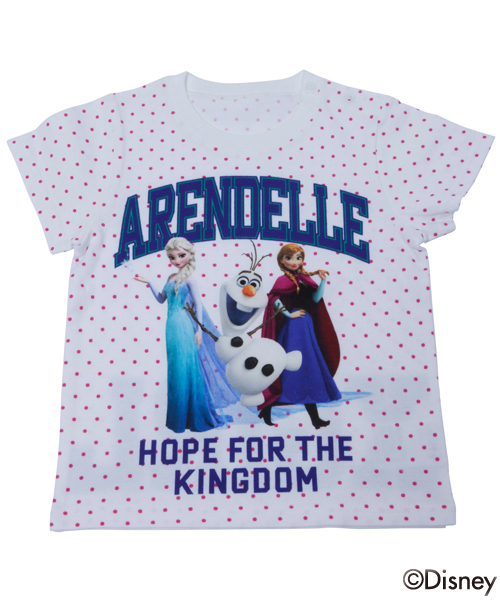 X-girl Stages(エックスガールステージス)の「Disney(ディズニー)【アナと雪の女王】 S/S TEE FROZEN (4T~7T)(Tシャツ/カットソー・キッズ・ホワイト/ブラック/ライトブルー・4T/6T/7T/5T)」の4枚目の写真