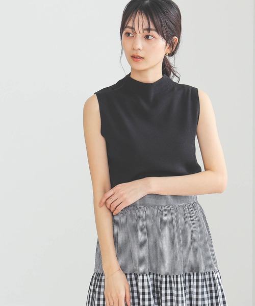 BEAMS HEART(ビームスハート)の「BEAMS HEART / ノースリーブ ハイネック プルオーバー(Tシャツ/カットソー・レディース・ブラウン系その他2/グリーン系その他4/ブラウン系その他3/ブラック・FREE)」の2枚目の写真
