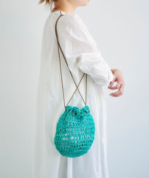 le.coeur blanc（ルクールブラン）の「BAGMATI ネットバッグ（ハンドバッグ・レディース・イエロー/ブルー/モカ・FREE）」の21枚目の写真