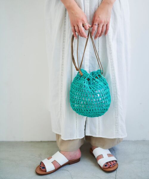 le.coeur blanc（ルクールブラン）の「BAGMATI ネットバッグ（ハンドバッグ・レディース・イエロー/ブルー/モカ・FREE）」の20枚目の写真