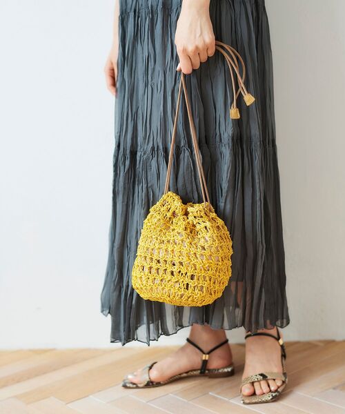 le.coeur blanc（ルクールブラン）の「BAGMATI ネットバッグ（ハンドバッグ・レディース・イエロー/ブルー/モカ・FREE）」の19枚目の写真