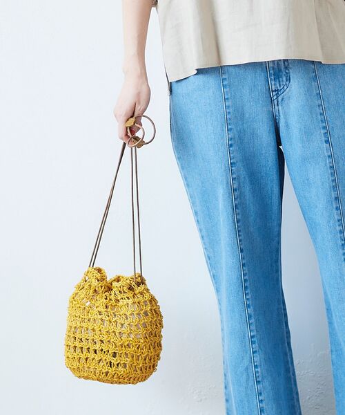 le.coeur blanc（ルクールブラン）の「BAGMATI ネットバッグ（ハンドバッグ・レディース・イエロー/ブルー/モカ・FREE）」の14枚目の写真