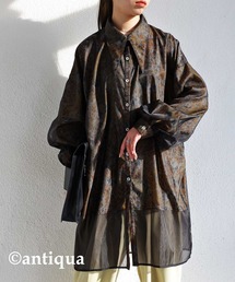 antiqua | 大人っぽくこなれる。ビッグカラーシアーシャツ(シャツ/ブラウス)