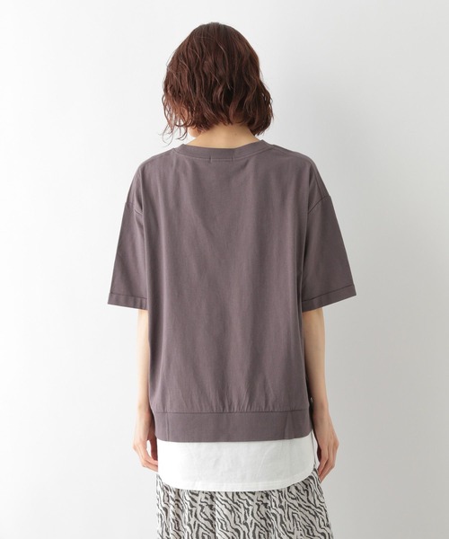 GLOBAL WORK（グローバルワーク）の「フェイクレイヤードT半袖/276868（Tシャツ/カットソー・レディース・ブラウン/ブラック/ラベンダー/オリーブ/ベージュ・MEDIUM/LARGE）」の10枚目の写真
