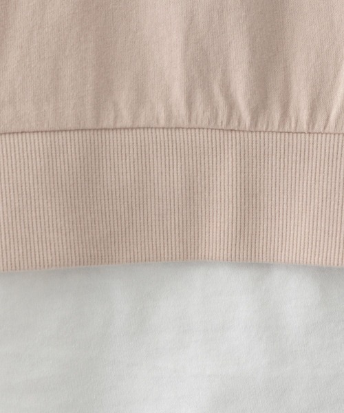 GLOBAL WORK（グローバルワーク）の「フェイクレイヤードT半袖/276868（Tシャツ/カットソー・レディース・ブラウン/ブラック/ラベンダー/オリーブ/ベージュ・MEDIUM/LARGE）」の11枚目の写真