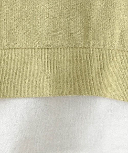 GLOBAL WORK（グローバルワーク）の「フェイクレイヤードT半袖/276868（Tシャツ/カットソー・レディース・ブラウン/ブラック/ラベンダー/オリーブ/ベージュ・MEDIUM/LARGE）」の8枚目の写真