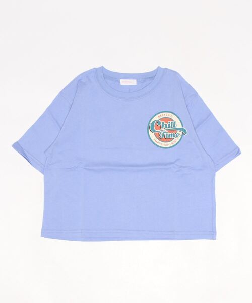 BABYDOLL（ベビードール）の「ショート丈 Tシャツ 6596K（Tシャツ/カットソー・キッズ・オフホワイト/ブルー・120cm/130cm/140cm/150cm）」の10枚目の写真