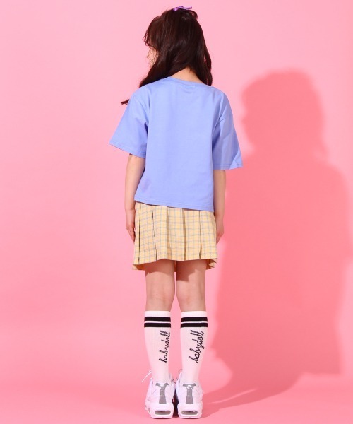 BABYDOLL（ベビードール）の「ショート丈 Tシャツ 6596K（Tシャツ/カットソー・キッズ・オフホワイト/ブルー・120cm/130cm/140cm/150cm）」の4枚目の写真