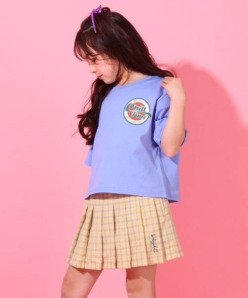 BABYDOLL（ベビードール）の「ショート丈 Tシャツ 6596K（Tシャツ/カットソー・キッズ・オフホワイト/ブルー・120cm/130cm/140cm/150cm）」の5枚目の写真