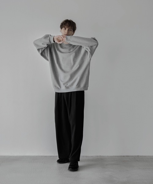 remer（リメール）の「loose basic over sweat / ルーズベーシックオーバースウェット（スウェット・メンズ・ブラック/グレー/ブルーグレー/モカ・SMALL/MEDIUM/LARGE）」の8枚目の写真