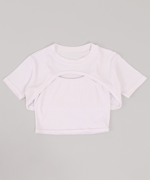 WC(ダブル シー)の「カットアウトセットピチT(Tシャツ/カットソー・レディース・ブラック/ホワイト・FREE)」の9枚目の写真