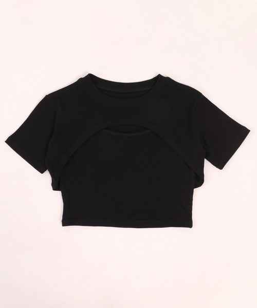 WC(ダブル シー)の「カットアウトセットピチT(Tシャツ/カットソー・レディース・ブラック/ホワイト・FREE)」の10枚目の写真
