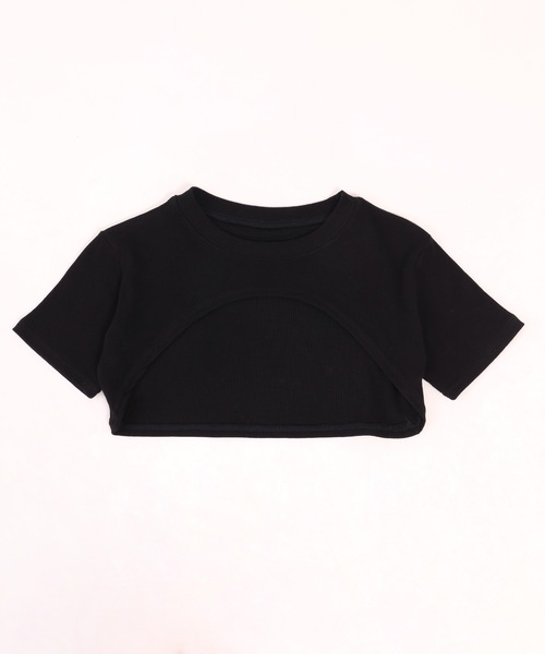 WC(ダブル シー)の「カットアウトセットピチT(Tシャツ/カットソー・レディース・ブラック/ホワイト・FREE)」の12枚目の写真