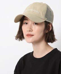 BASECONTROL | ◆ロゴデザイン刺繍 メッシュツイルローキャップ(キャップ)