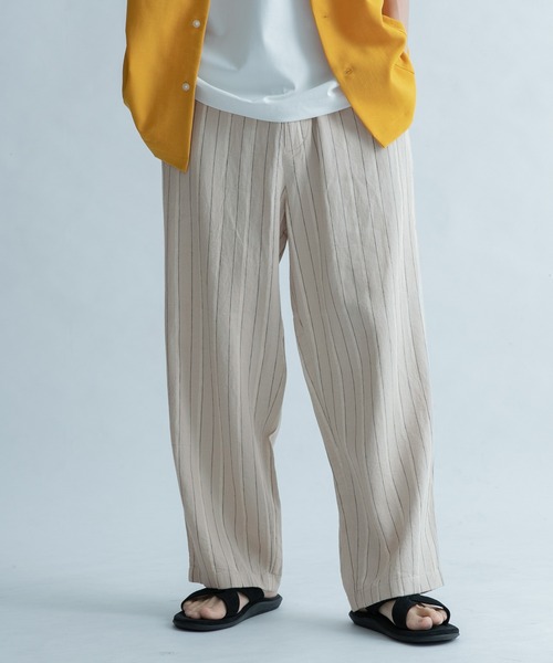 FORK&SPOON(フォークアンドスプーン)の「FORK&SPOON ピンストライプヘリンボーンパンツ(その他パンツ・メンズ・チャコールグレー/ナチュラル・5/4)」の3枚目の写真