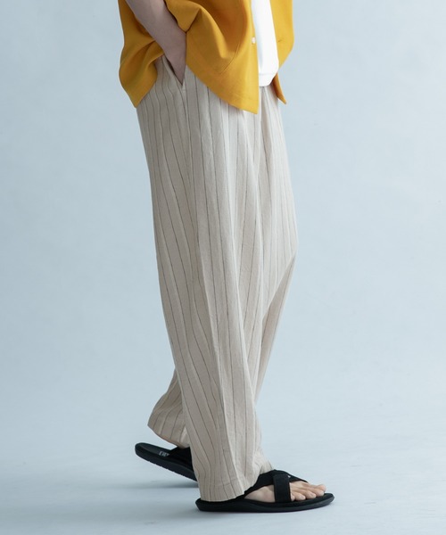 FORK&SPOON(フォークアンドスプーン)の「FORK&SPOON ピンストライプヘリンボーンパンツ(その他パンツ・メンズ・チャコールグレー/ナチュラル・5/4)」の4枚目の写真