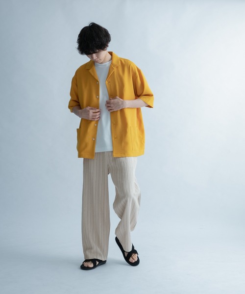 FORK&SPOON(フォークアンドスプーン)の「FORK&SPOON ピンストライプヘリンボーンパンツ(その他パンツ・メンズ・チャコールグレー/ナチュラル・5/4)」の7枚目の写真