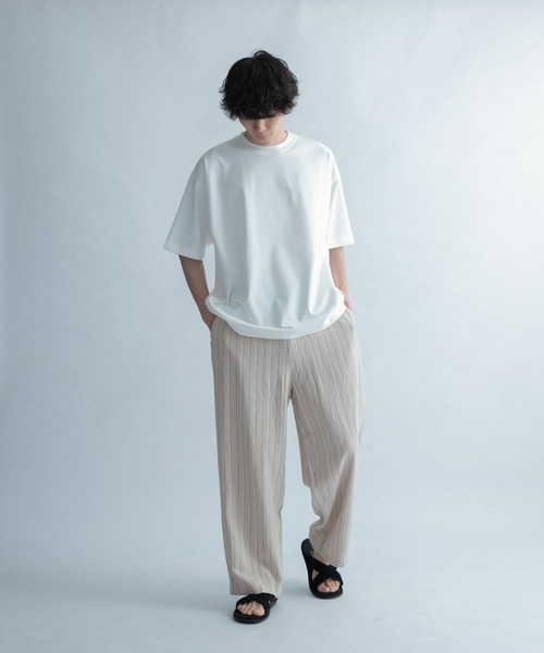 FORK&SPOON(フォークアンドスプーン)の「FORK&SPOON ピンストライプヘリンボーンパンツ(その他パンツ・メンズ・チャコールグレー/ナチュラル・5/4)」の8枚目の写真