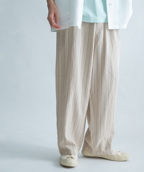 FORK&SPOON(フォークアンドスプーン)の「FORK&SPOON ピンストライプヘリンボーンパンツ(その他パンツ・メンズ・チャコールグレー/ナチュラル・5/4)」の15枚目の写真