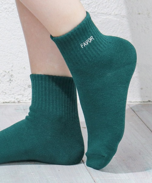 Honeys（ハニーズ）の「ショート丈ロゴソックス（ソックス/靴下・レディース・グリーン/ブラック/ブラック×ホワイト/イエロー/ホワイト/ホワイト×ブラック/ブルー/オレンジ・FREE）」の5枚目の写真