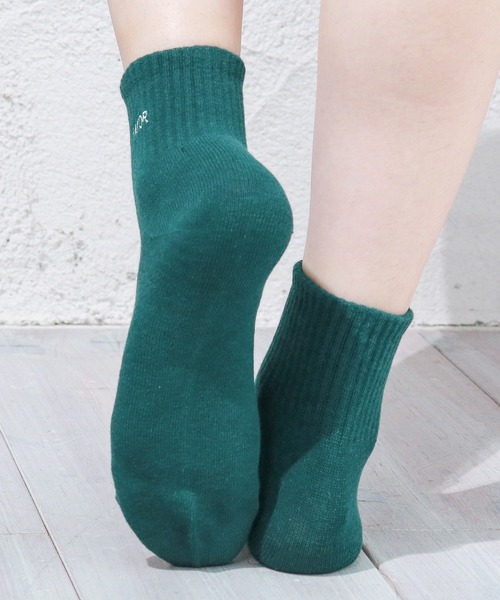 Honeys（ハニーズ）の「ショート丈ロゴソックス（ソックス/靴下・レディース・グリーン/ブラック/ブラック×ホワイト/イエロー/ホワイト/ホワイト×ブラック/ブルー/オレンジ・FREE）」の12枚目の写真