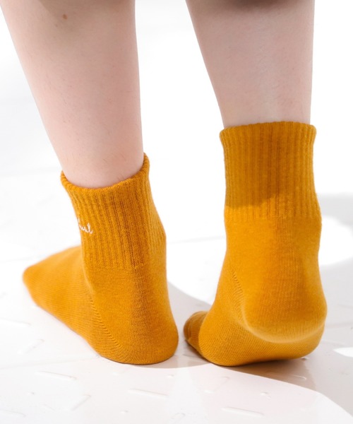 Honeys（ハニーズ）の「ショート丈ロゴソックス（ソックス/靴下・レディース・グリーン/ブラック/ブラック×ホワイト/イエロー/ホワイト/ホワイト×ブラック/ブルー/オレンジ・FREE）」の19枚目の写真