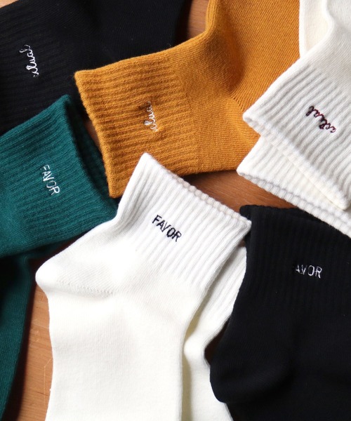 Honeys（ハニーズ）の「ショート丈ロゴソックス（ソックス/靴下・レディース・グリーン/ブラック/ブラック×ホワイト/イエロー/ホワイト/ホワイト×ブラック/ブルー/オレンジ・FREE）」の11枚目の写真