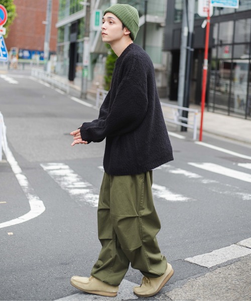 WEGO(ウィゴー)の「WEGO/モヘアライクBIGプルオーバー(ニット/セーター・メンズ・ベージュ/レッド/ブラック/サックスブルー/ブラウン/ライトグレー/グリーン/ライトピンク・MEDIUM/LARGE)」の17枚目の写真