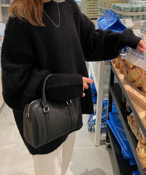 WEGO(ウィゴー)の「WEGO/モヘアライクBIGプルオーバー(ニット/セーター・メンズ・ベージュ/レッド/ブラック/サックスブルー/ブラウン/ライトグレー/グリーン/ライトピンク・MEDIUM/LARGE)」の12枚目の写真