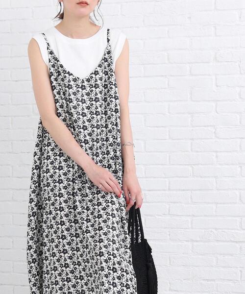 SHOO・LA・RUE(シューラルー)の「◆【着回し力抜群】キャミワンピース(ワンピース・レディース・ブルー/ホワイト系その他6/チャコールグレー/ブラック・02/03)」の2枚目の写真