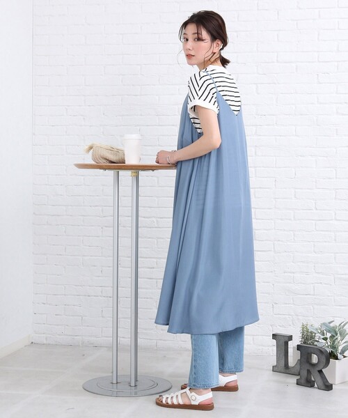 SHOO・LA・RUE(シューラルー)の「◆【着回し力抜群】キャミワンピース(ワンピース・レディース・ブルー/ホワイト系その他6/チャコールグレー/ブラック・02/03)」の21枚目の写真