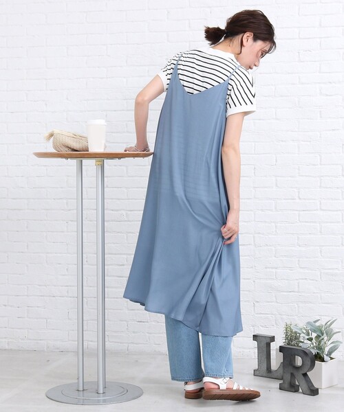 SHOO・LA・RUE(シューラルー)の「◆【着回し力抜群】キャミワンピース(ワンピース・レディース・ブルー/ホワイト系その他6/チャコールグレー/ブラック・02/03)」の22枚目の写真