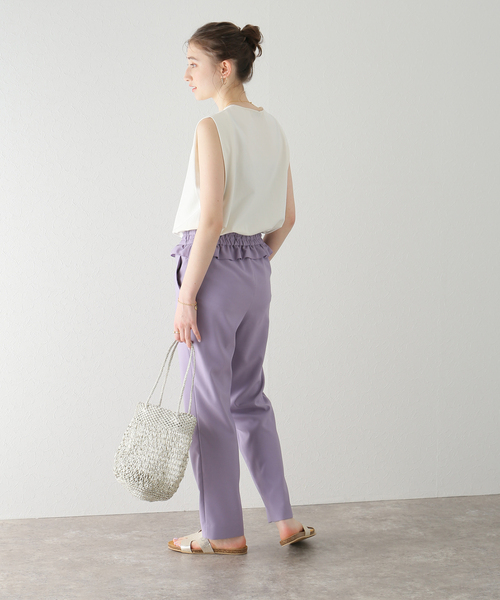 La TOTALITE（ラトータリテ）の「ウエストフリル パンツ（その他パンツ・レディース・ブラック/カーキ/ラベンダー・38/36）」の14枚目の写真