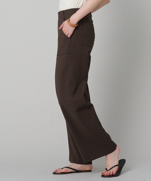 UNTITLED（アンタイトル）の「◆【美シルエット】ハイウエスト ストレッチパンツ＜洗える／オンオフどちらも＞（その他パンツ・レディース・ダークブラウン/ブラック・00/02/44/48/03/01/42/46/04/50）」の5枚目の写真