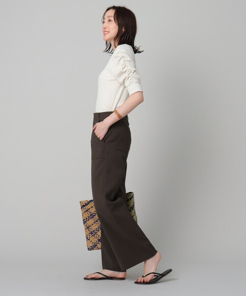 UNTITLED（アンタイトル）の「◆【美シルエット】ハイウエスト ストレッチパンツ＜洗える／オンオフどちらも＞（その他パンツ・レディース・ダークブラウン/ブラック・00/02/44/48/03/01/42/46/04/50）」の10枚目の写真