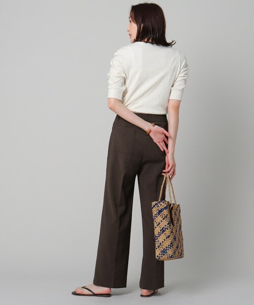 UNTITLED（アンタイトル）の「◆【美シルエット】ハイウエスト ストレッチパンツ＜洗える／オンオフどちらも＞（その他パンツ・レディース・ダークブラウン/ブラック・00/02/44/48/03/01/42/46/04/50）」の12枚目の写真