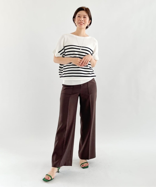 UNTITLED（アンタイトル）の「◆【美シルエット】ハイウエスト ストレッチパンツ＜洗える／オンオフどちらも＞（その他パンツ・レディース・ダークブラウン/ブラック・00/02/44/48/03/01/42/46/04/50）」の22枚目の写真