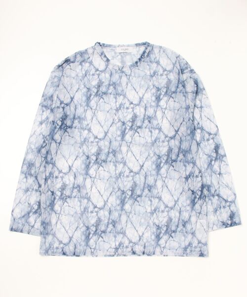 XU（エックスユー）の「【XU/エックスユー】pattern see-through long sleeve tee/パターン 柄 シースルー 透け感 ロング スリーブ 長袖Tシャツ（その他トップス・メンズ・グレー/ブルー・ONE SIZE）」の11枚目の写真
