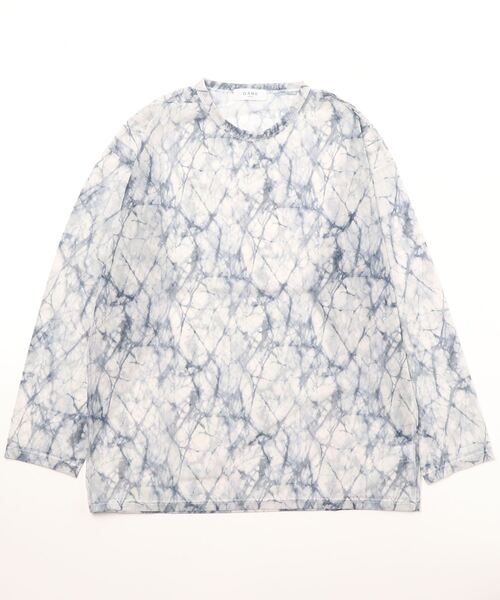 XU（エックスユー）の「【XU/エックスユー】pattern see-through long sleeve tee/パターン 柄 シースルー 透け感 ロング スリーブ 長袖Tシャツ（その他トップス・メンズ・グレー/ブルー・ONE SIZE）」の15枚目の写真