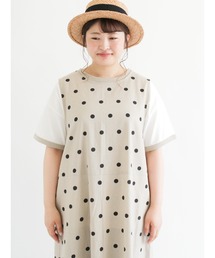 Samansa Mos2 | ロゴ刺繍リンガーTシャツ(Tシャツ/カットソー)