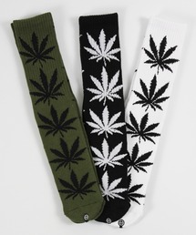 HUF（ハフ）の「【HUF】ハフ ESSENTIALS PLANTLIFE SOCK 3PACK ソックス 靴下 3足パック 3Pセット SK00465 SK00738（ソックス/靴下・メンズ）」